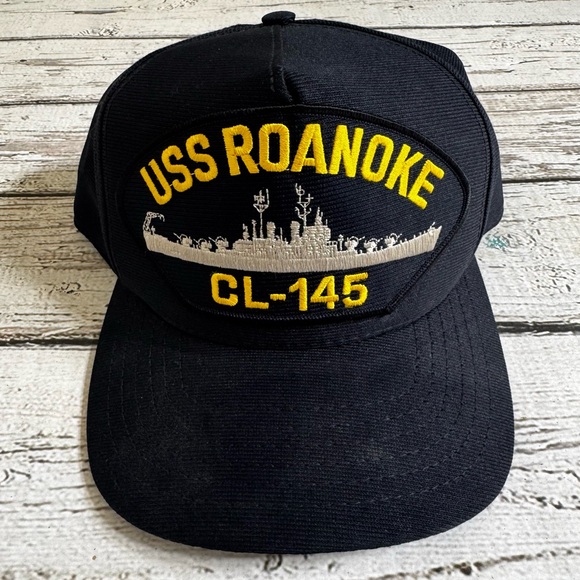 USS Roanoke CL-145 Ball Cap – Adjustable, Direct Embroidered, High Profile - Picture 2 of 9